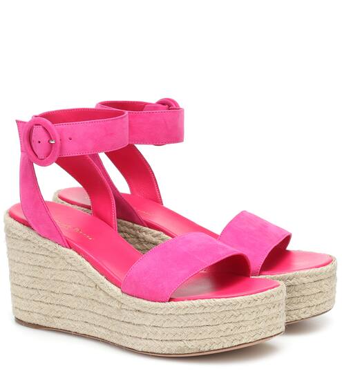 Exclusive to Mytheresa – Suede wedge sandals | Gianvito Rossi