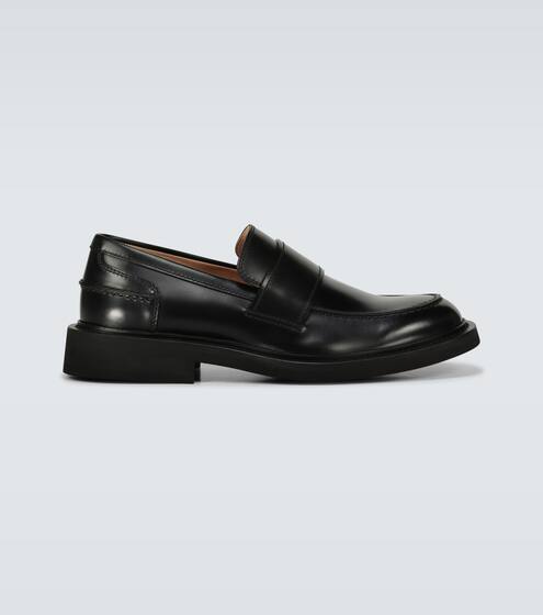 Brushed leather loafers | Bottega Veneta
