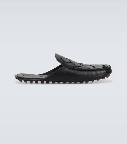 Intrecciato编织皮革拖鞋 | Bottega Veneta