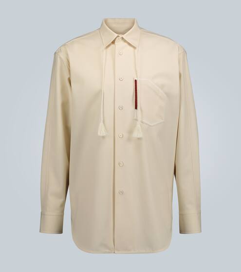 Tasseled-collar overshirt | Jil Sander