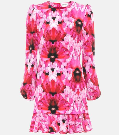 Floral silk minidress | Alexander McQueen
