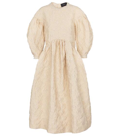 Mytheresa独家发售 — 缀饰泡泡纱中长连衣裙 | Simone Rocha