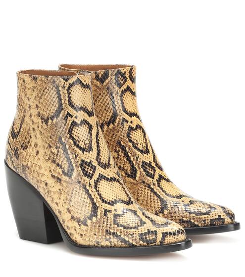 Exclusive to Mytheresa – Rylee snake-effect leather boots | Chloé