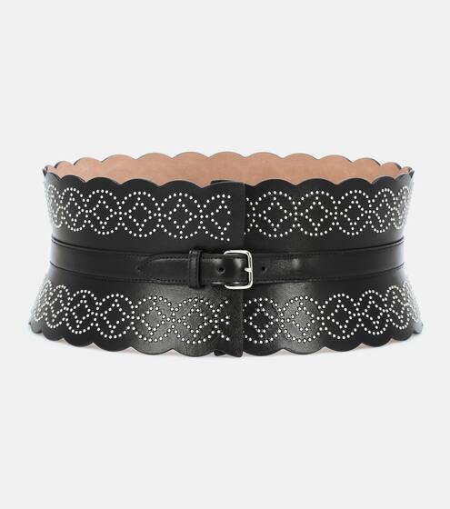 Studded wide leather belt | Alaïa