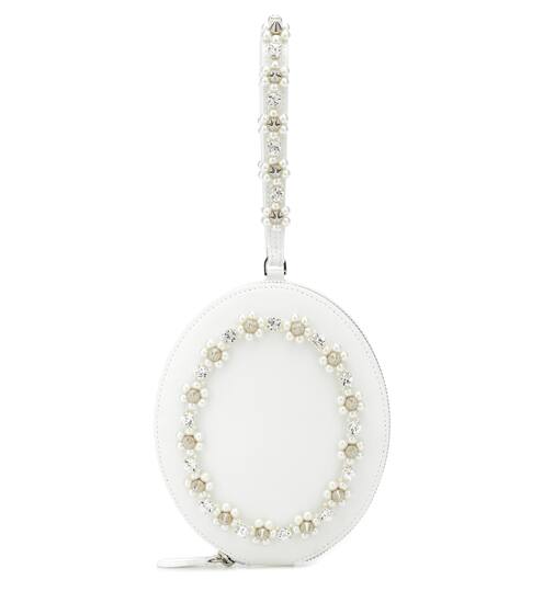 Embellished leather clutch | Simone Rocha