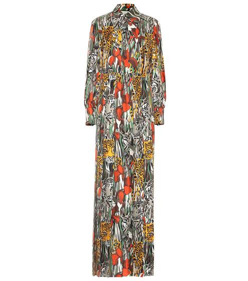 Printed silk maxi dress | Gucci