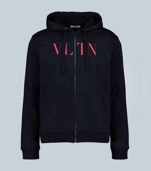 Hooded VLTN sweatshirt with zipper | Valentino