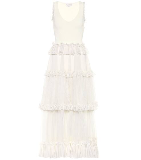 Tiered silk gown | Alexander McQueen