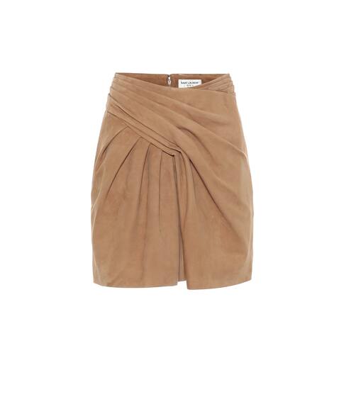 High-rise suede miniskirt | Saint Laurent