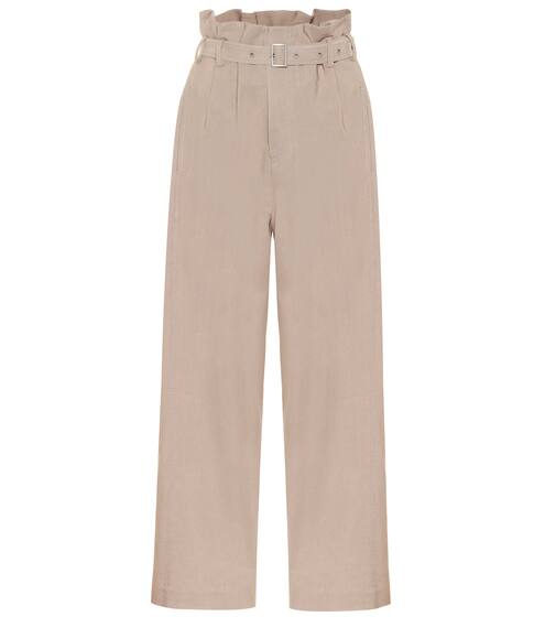 Wide-leg paperbag pants | Low classic