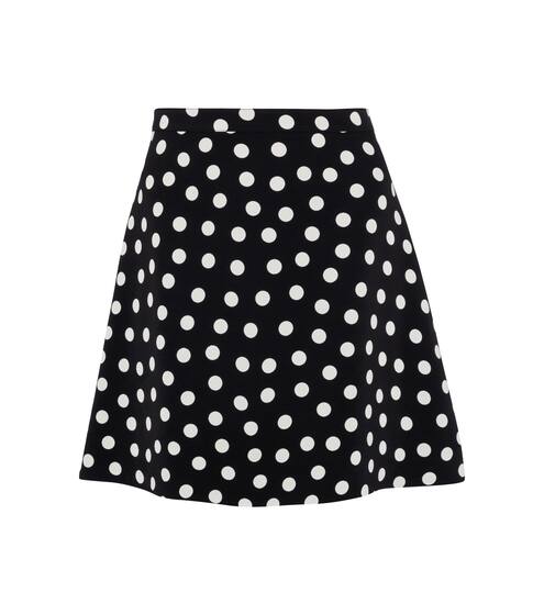 波点绉纱迷你半身裙 | Saint Laurent