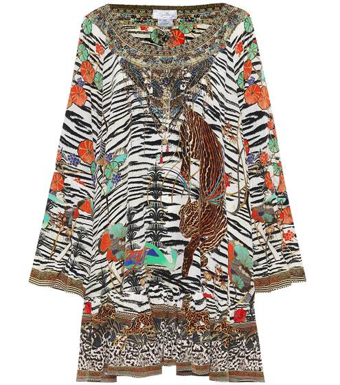 Animal-print silk minidress | Camilla