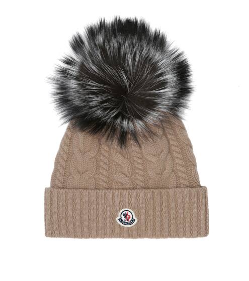Fur-trimmed wool-blend hat | Moncler