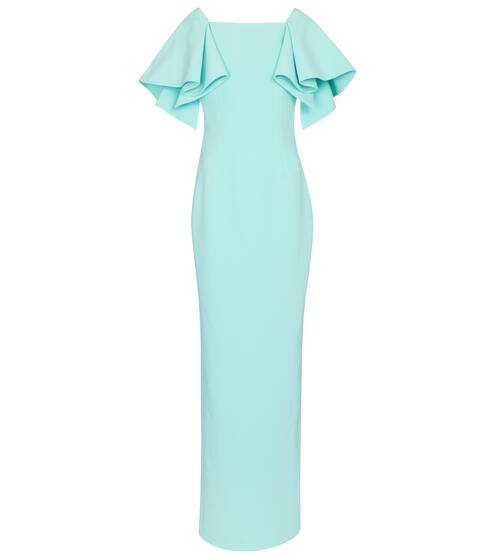 Eve绉纱蝴蝶袖长礼服 | Safiyaa