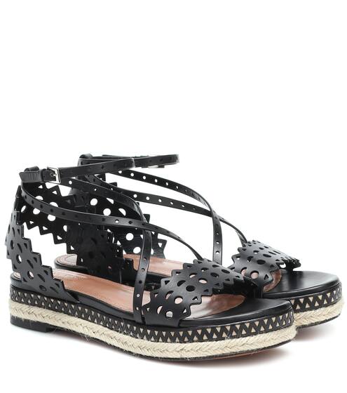 Leather espadrille sandals | Alaïa