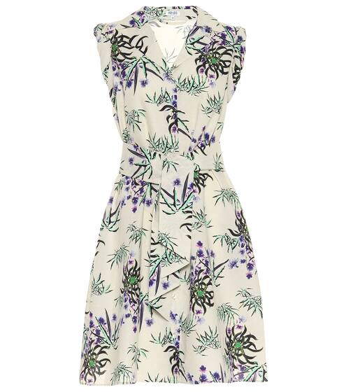 Floral cotton-blend dress | Kenzo