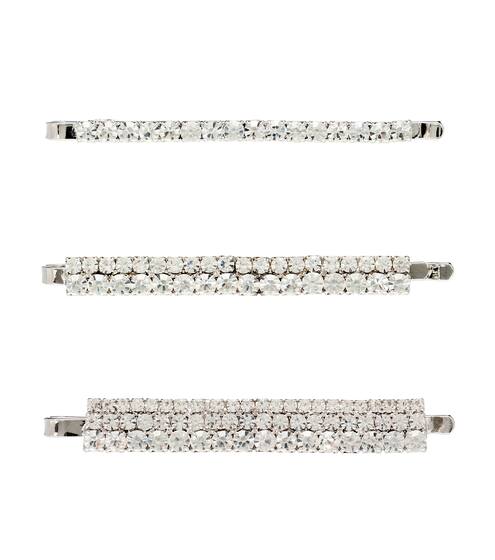 Set of 3 embellished hair slides | Alessandra Rich