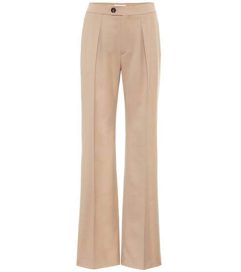 Mid-rise wide-leg wool-blend pants | Chloé
