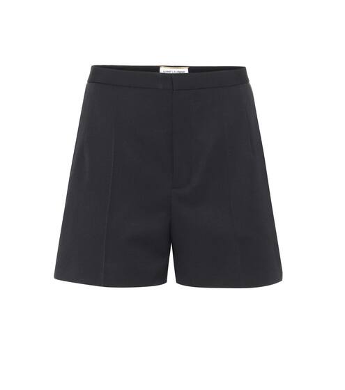 High-rise wool shorts | Saint Laurent