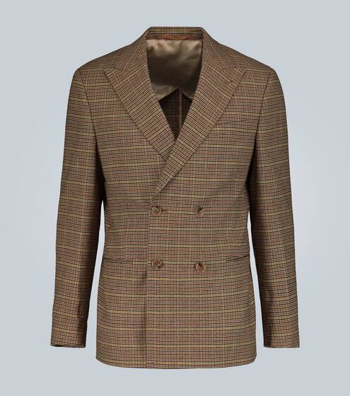 Checked double-breasted blazer | Nanushka