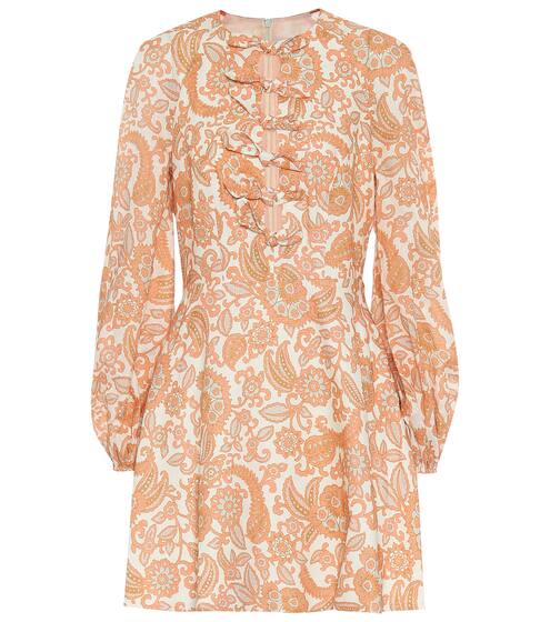 Peggy printed linen minidress | Zimmermann
