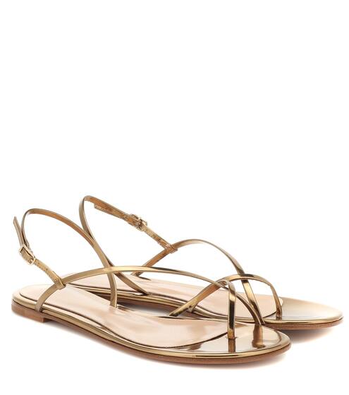 Manhattan metallic leather sandals | Gianvito Rossi