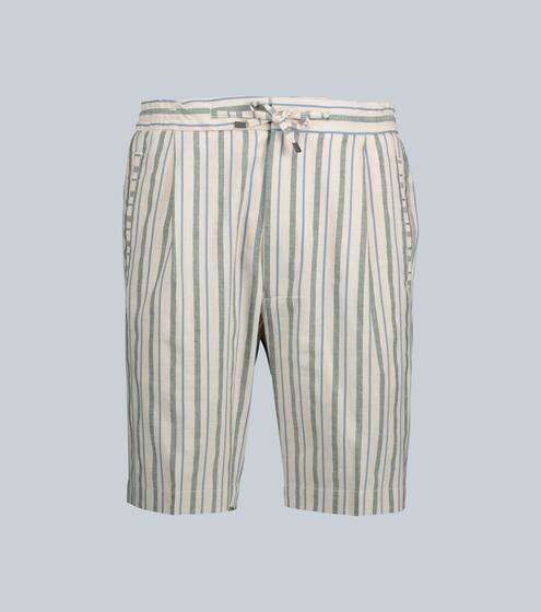Striped cotton-blend shorts | Lardini
