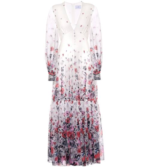 Tabetha floral silk-voile dress | Erdem