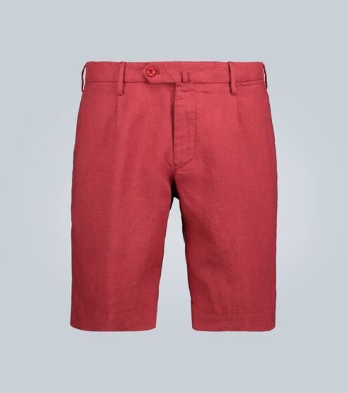 Slim-fit linen shorts | Incotex