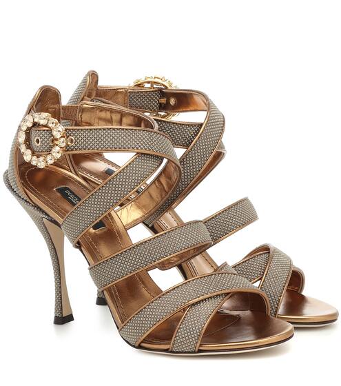 Leather-trimmed sandals | Dolce & Gabbana