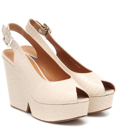 Exclusive to Mytheresa – Dylan lizard-effect leather sandals | Clergerie