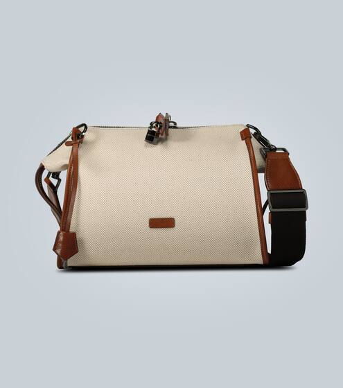 Leather-trimmed canvas travel bag | Dolce & Gabbana