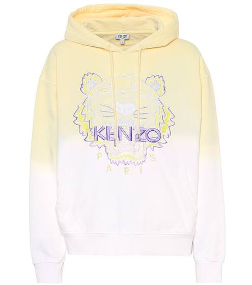 Tiger logo embroidered cotton hoodie | Kenzo