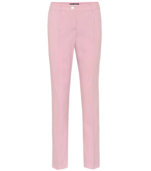 Mid-rise wool-crêpe pants | Dolce & Gabbana