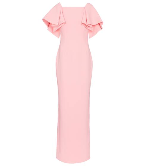 Eve绉纱蝴蝶袖长礼服 | Safiyaa