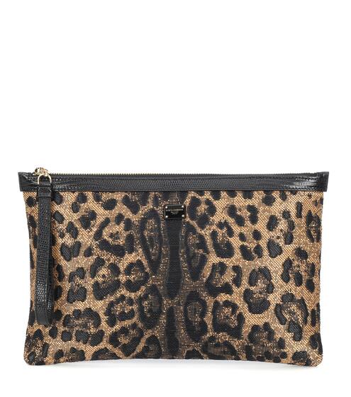 Leopard jacquard pouch | Dolce & Gabbana