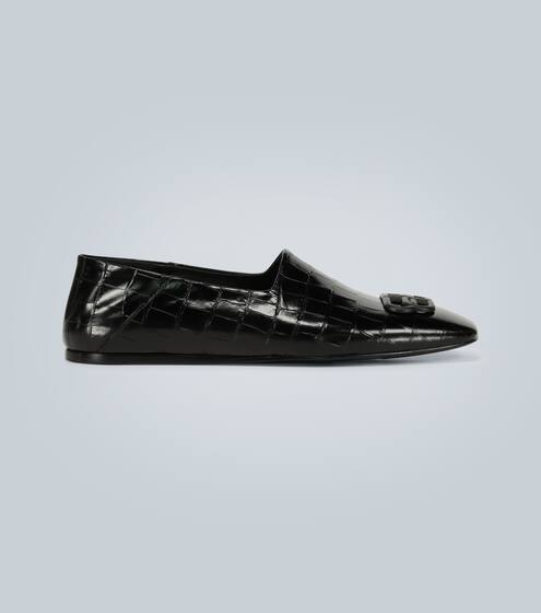 Cosy BB detail leather loafers | Balenciaga