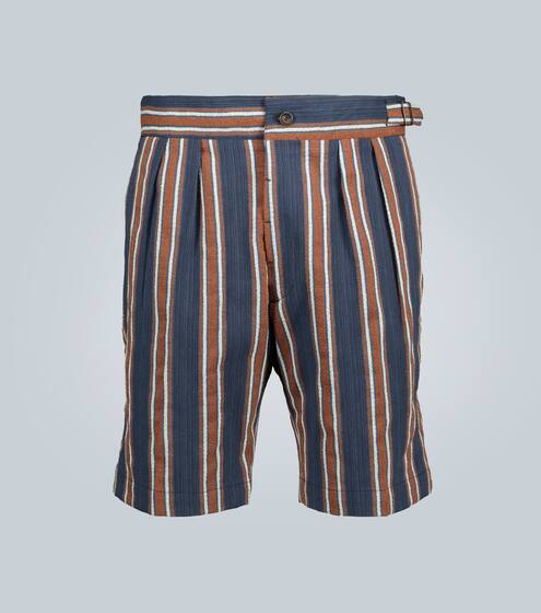 Striped shorts with double-pleats | Lardini