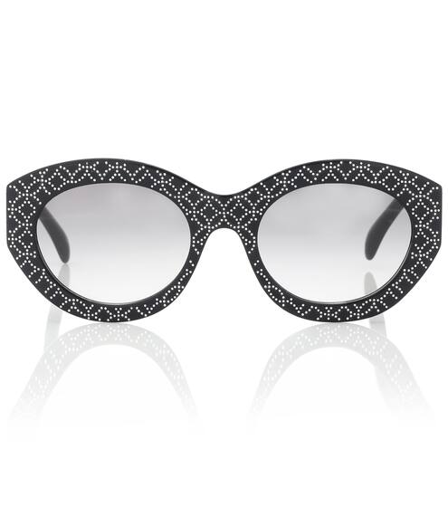 Embellished oval sunglasses | Alaïa