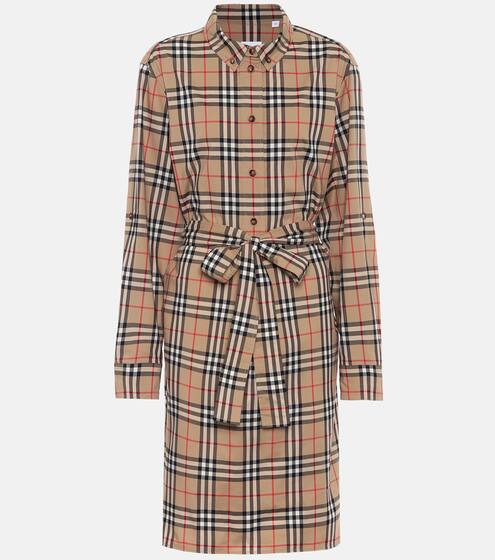 Vintage Check stretch-cotton shirt dress | Burberry