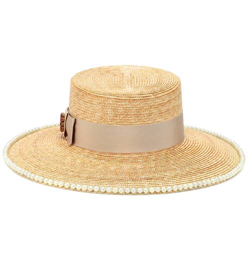 Embellished straw hat | Gucci