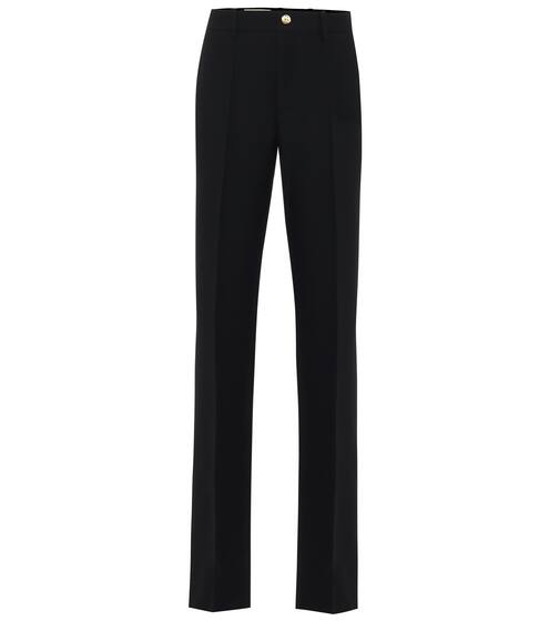 High-rise flared silk and wool pants | Gucci