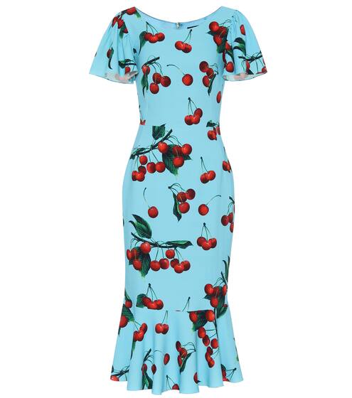 Exclusive to Mytheresa – cherry printed midi dress | Dolce & Gabbana