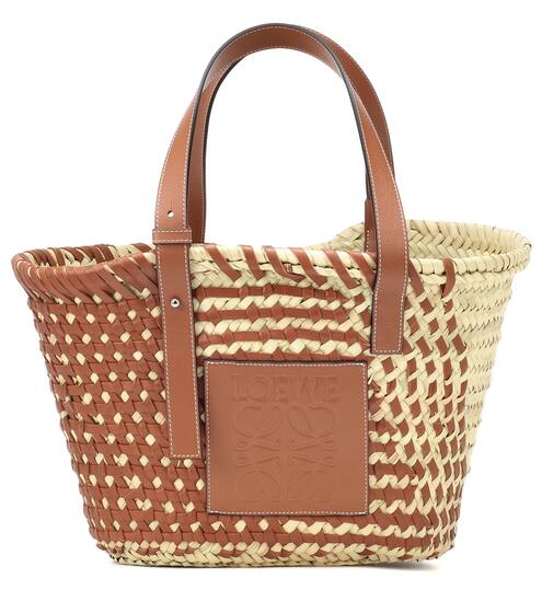 Leather-trimmed basket tote | Loewe