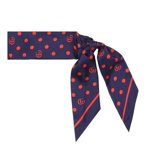 Polka-dot silk scarf | Gucci
