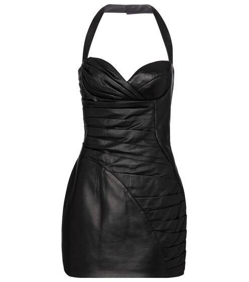 皮革迷你连衣裙 | Balmain