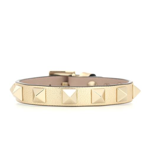 Valentino Garavani Rockstud metallic leather bracelet | Valentino