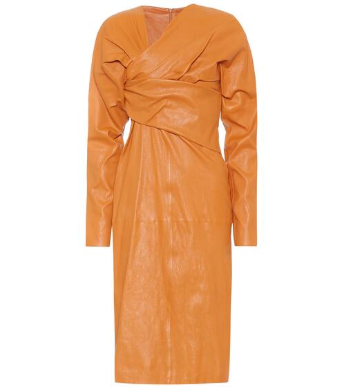 Leather midi dress | Bottega Veneta