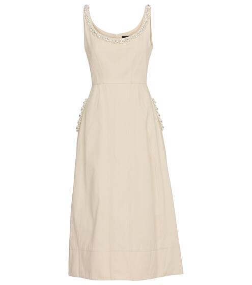 缀饰棉质中长连衣裙 | Simone Rocha