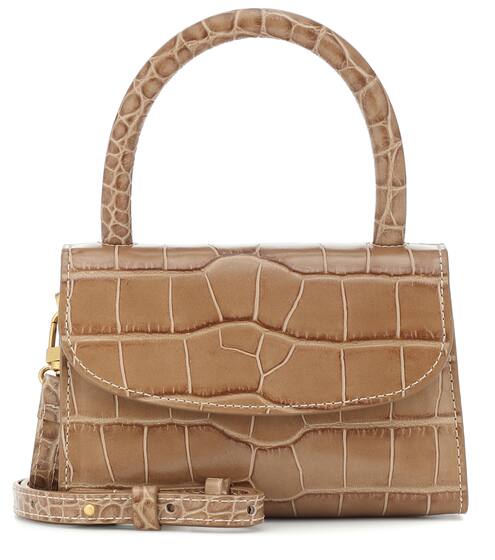 Mini croc-effect leather tote | By Far
